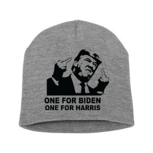 One For Biden One For Harris Pro Trump Short Acrylic Beanie