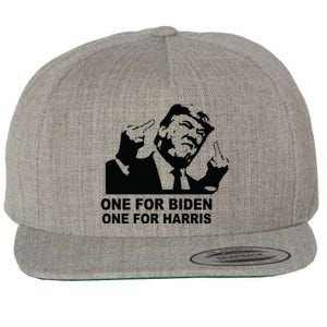 One For Biden One For Harris Pro Trump Wool Snapback Cap