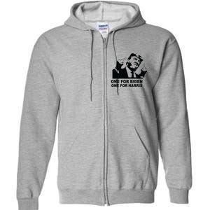 One For Biden One For Harris Pro Trump Full Zip Hoodie