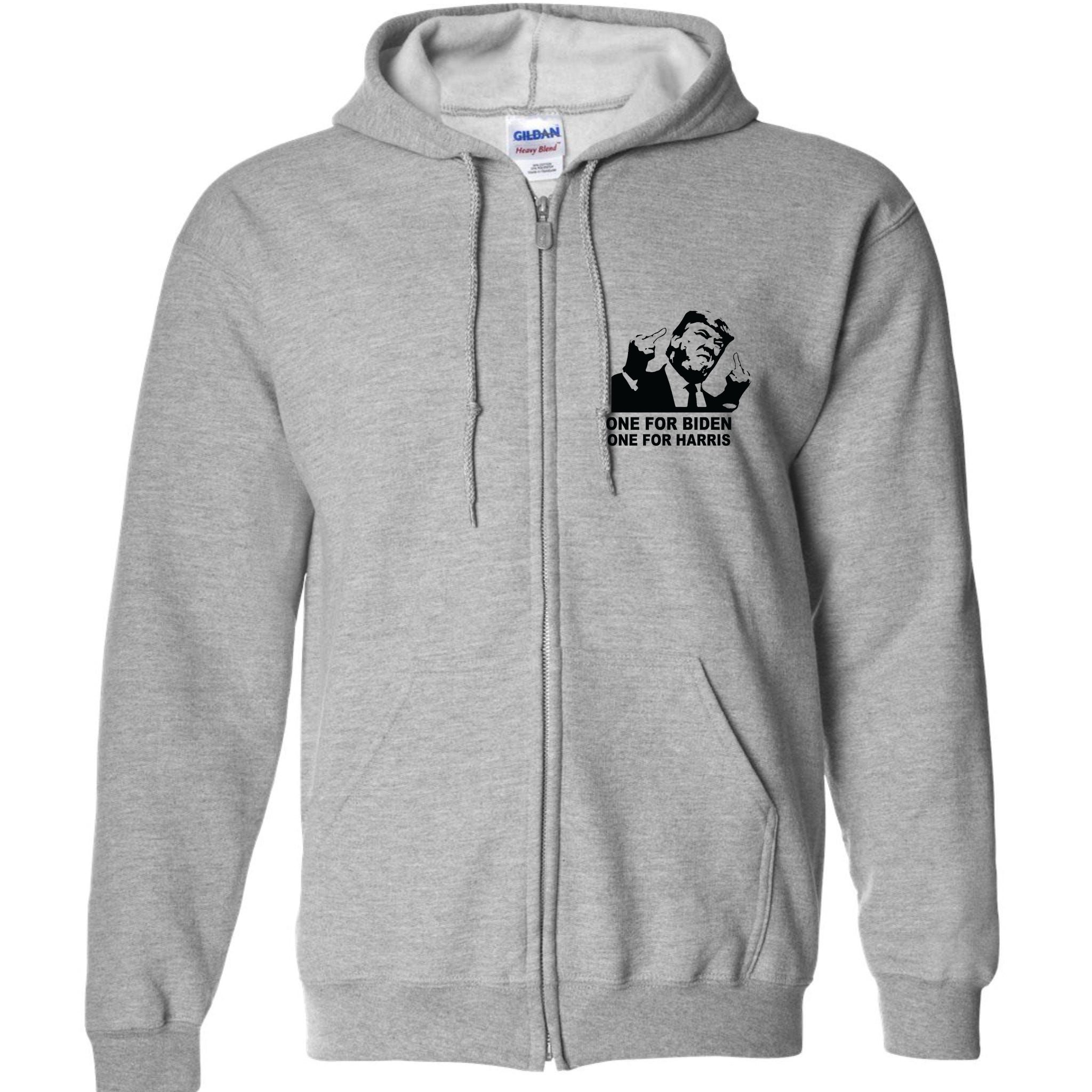 One For Biden One For Harris Pro Trump Full Zip Hoodie