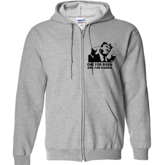 One For Biden One For Harris Pro Trump Full Zip Hoodie