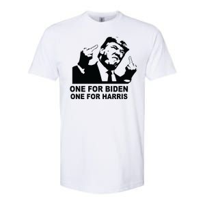 One For Biden One For Harris Pro Trump Softstyle CVC T-Shirt