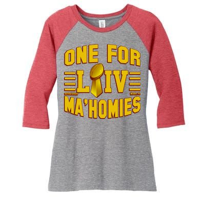 One For Ma'Homies LIV Champ Kansas City Football Women's Tri-Blend 3/4-Sleeve Raglan Shirt