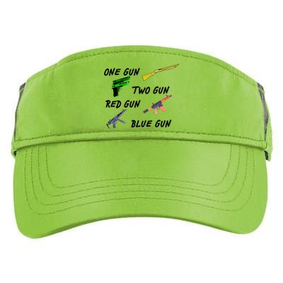 One Gun Two Gun Red Gun Blue Gun Adult Drive Performance Visor