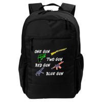One Gun Two Gun Red Gun Blue Gun Backpack