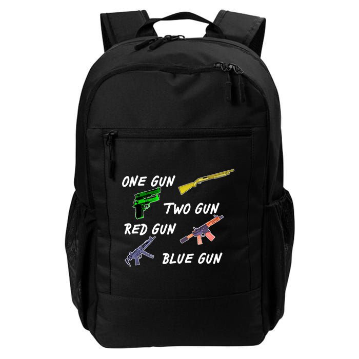 One Gun Two Gun Red Gun Blue Gun Backpack