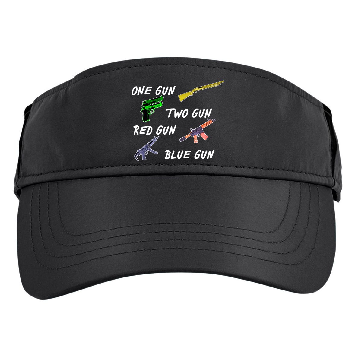 One Gun Two Gun Red Gun Blue Gun Adult Drive Performance Visor