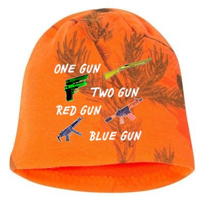 One Gun Two Gun Red Gun Blue Gun Kati - Camo Knit Beanie