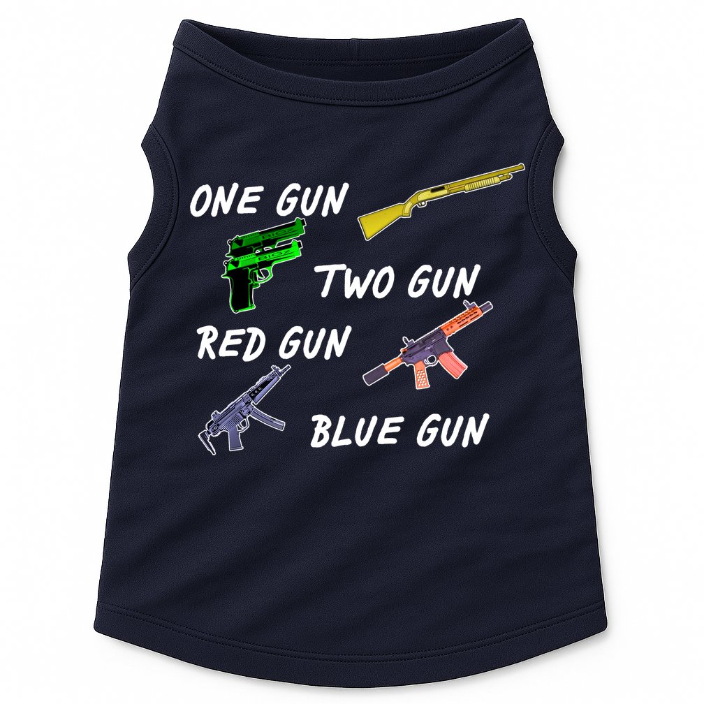One Gun Two Gun Red Gun Blue Gun Doggie Tank