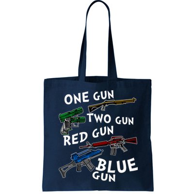 One Gun Two Gun Red Gun Blue Gun Funny Weapons Bag