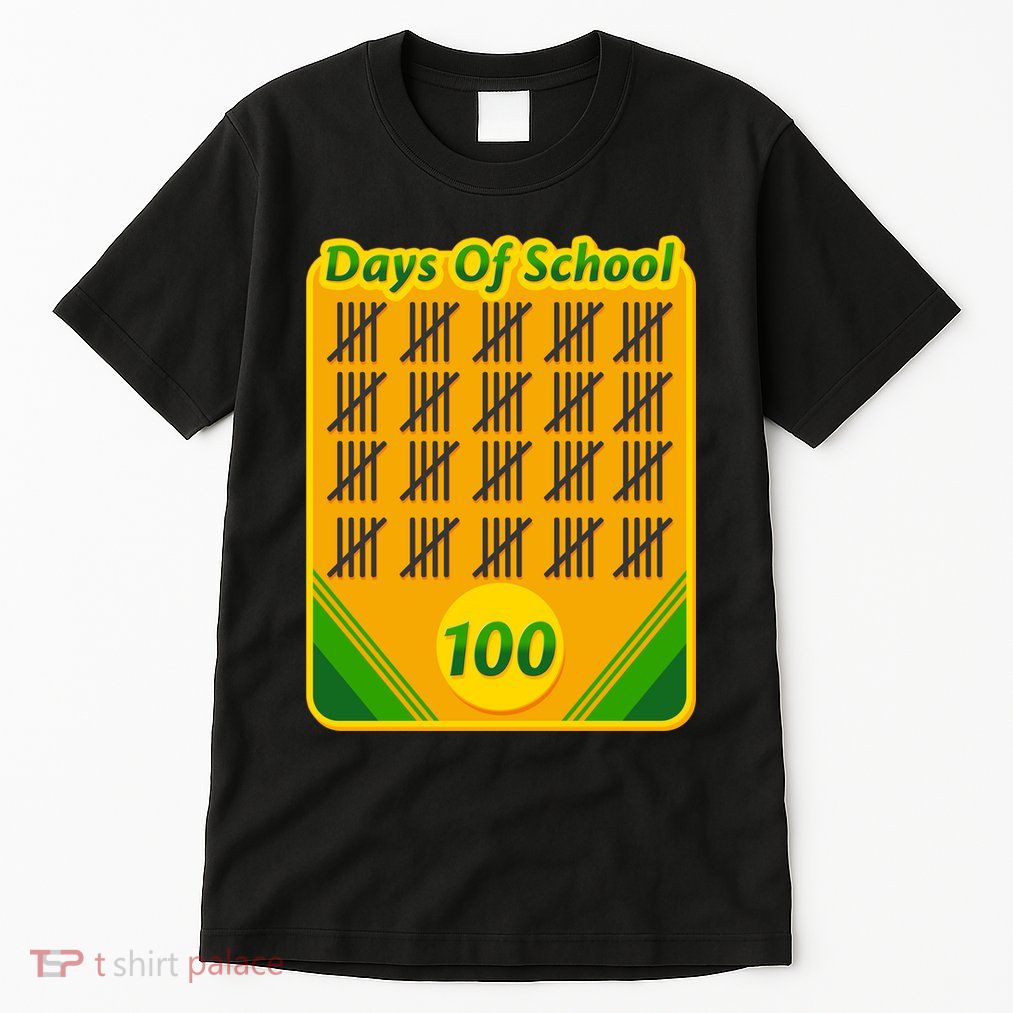 One Hundred Days Of School Crayons Tall T-Shirt