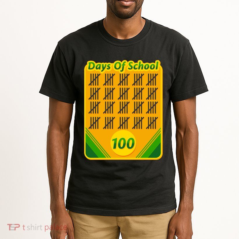 One Hundred Days Of School Crayons Tall T-Shirt