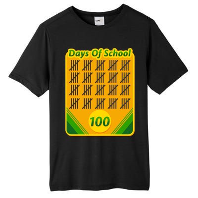 One Hundred Days Of School Crayons Tall Fusion ChromaSoft Performance T-Shirt