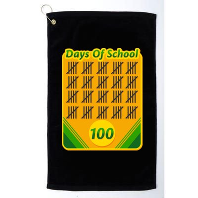 One Hundred Days Of School Crayons Platinum Collection Golf Towel