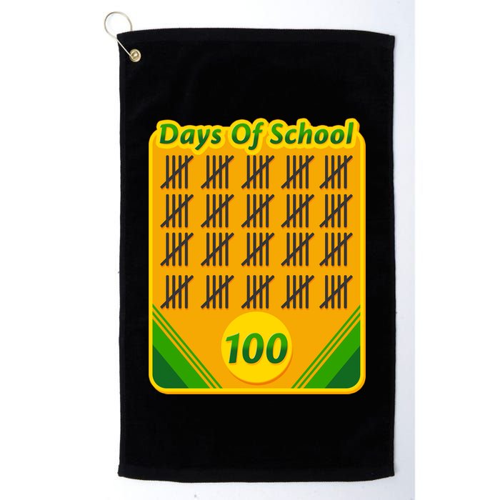 One Hundred Days Of School Crayons Golf Towel