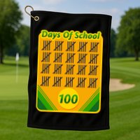 One Hundred Days Of School Crayons Golf Towel