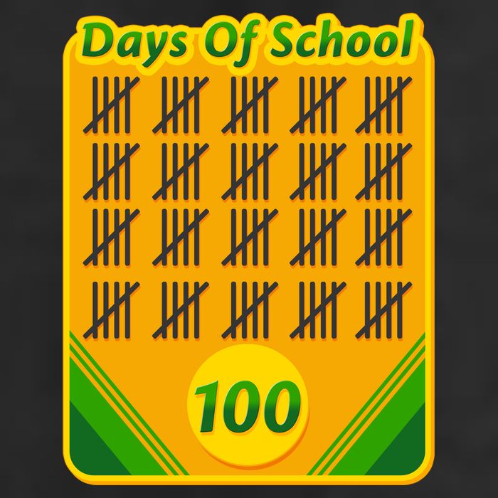 One Hundred Days Of School Crayons Golf Towel