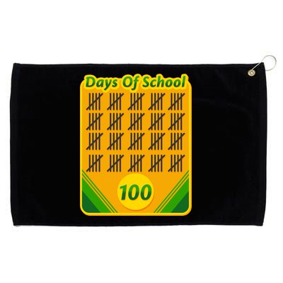 One Hundred Days Of School Crayons Grommeted Golf Towel