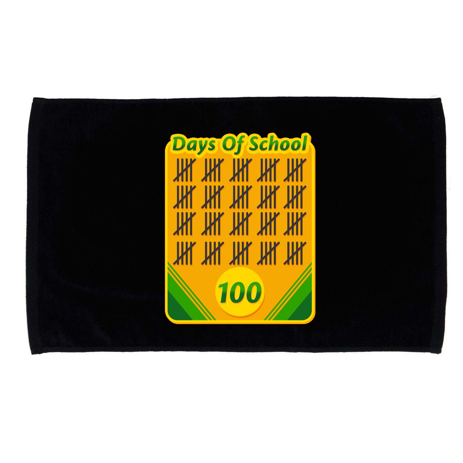 One Hundred Days Of School Crayons Microfiber Hand Towel