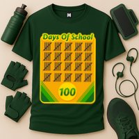 One Hundred Days Of School Crayons Cooling Performance Crew T-Shirt