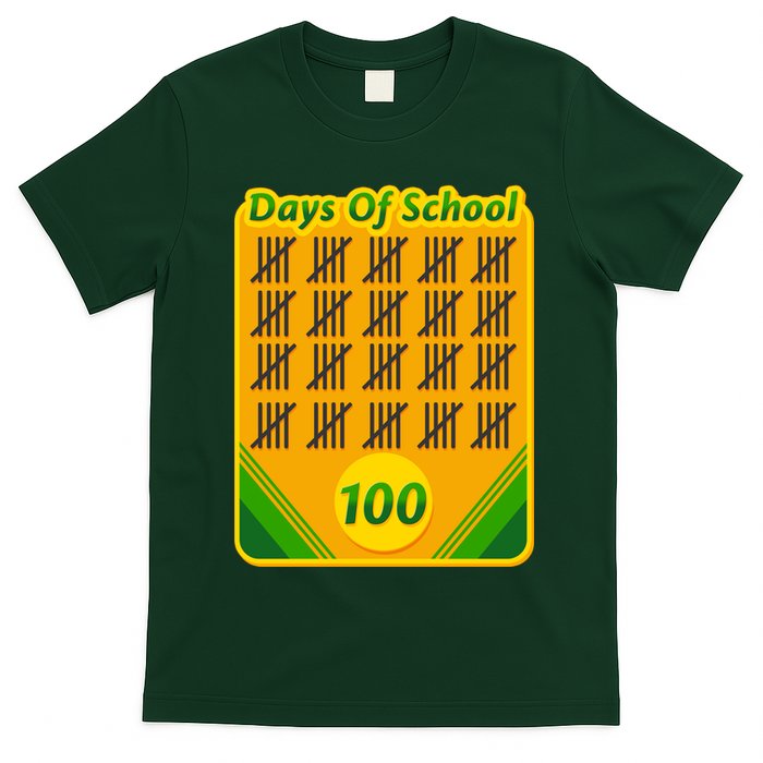 One Hundred Days Of School Crayons T-Shirt