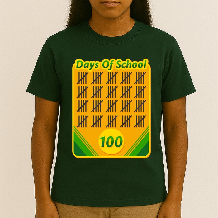One Hundred Days Of School Crayons T-Shirt