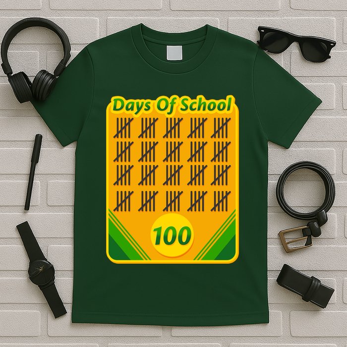 One Hundred Days Of School Crayons T-Shirt