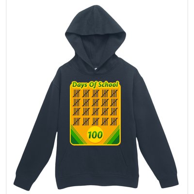 One Hundred Days Of School Crayons Urban Pullover Hoodie