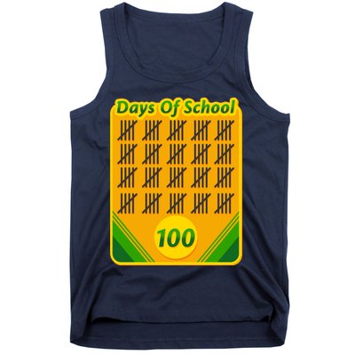 One Hundred Days Of School Crayons Tank Top