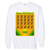 One Hundred Days Of School Crayons Garment-Dyed Sweatshirt