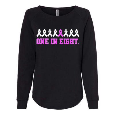 One In Eight Breast Cancer Awareness Womens California Wash Sweatshirt