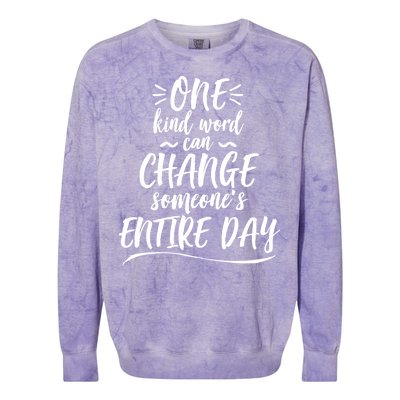 One Kind Word Anti Bullying Colorblast Crewneck Sweatshirt