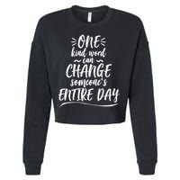One Kind Word Anti Bullying Cropped Pullover Crew