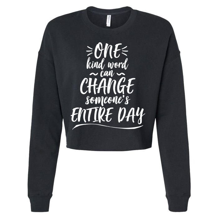 One Kind Word Anti Bullying Cropped Pullover Crew