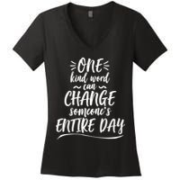 One Kind Word Anti Bullying Women's V-Neck T-Shirt