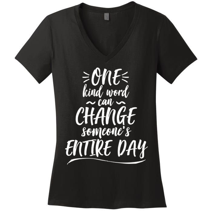 One Kind Word Anti Bullying Women's V-Neck T-Shirt