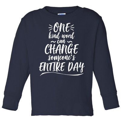 One Kind Word Anti Bullying Toddler Long Sleeve Shirt