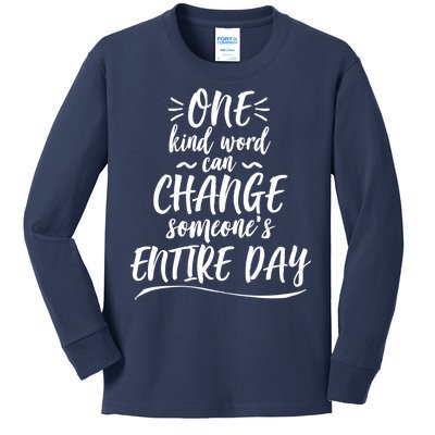 One Kind Word Anti Bullying Kids Long Sleeve Shirt