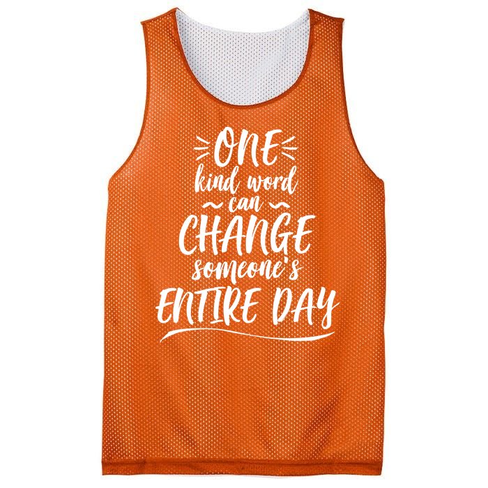 One Kind Word Anti Bullying Mesh Reversible Basketball Jersey Tank