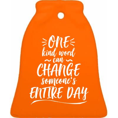 One Kind Word Anti Bullying Ceramic Bell Ornament