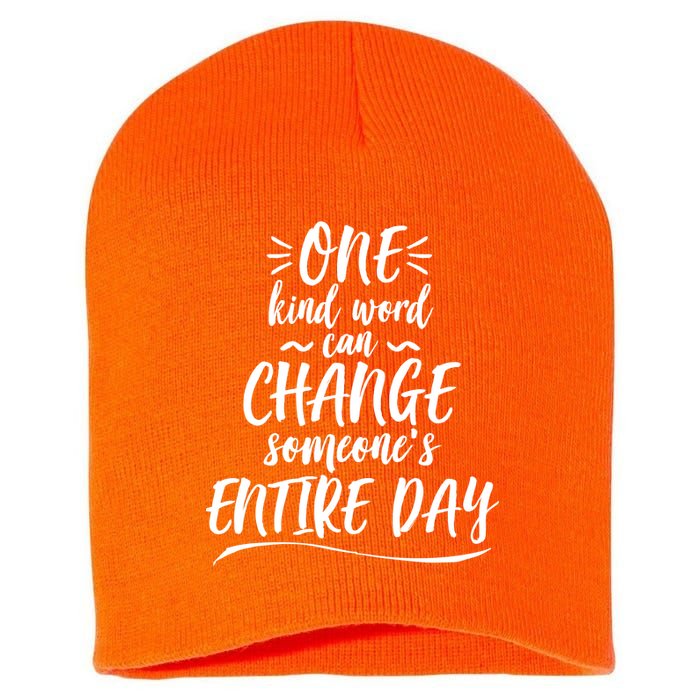 One Kind Word Anti Bullying Short Acrylic Beanie