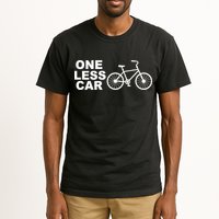 One Less Car Funny Cycling Tall T-Shirt