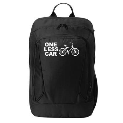 One Less Car Funny Cycling City Backpack