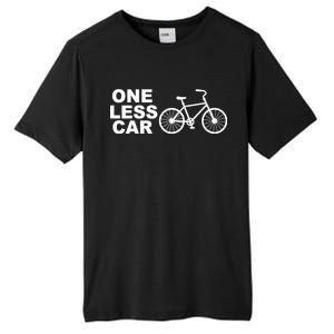 One Less Car Funny Cycling Tall Fusion ChromaSoft Performance T-Shirt