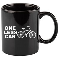 One Less Car Funny Cycling 11oz C Handle Ceramic Mug