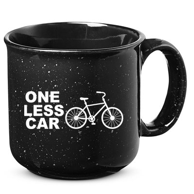 One Less Car Funny Cycling 15oz Campfire Ceramic Mug