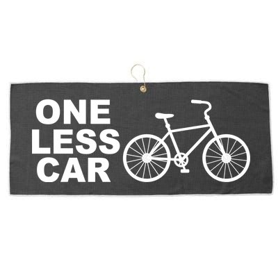 One Less Car Funny Cycling Large Microfiber Waffle Golf Towel