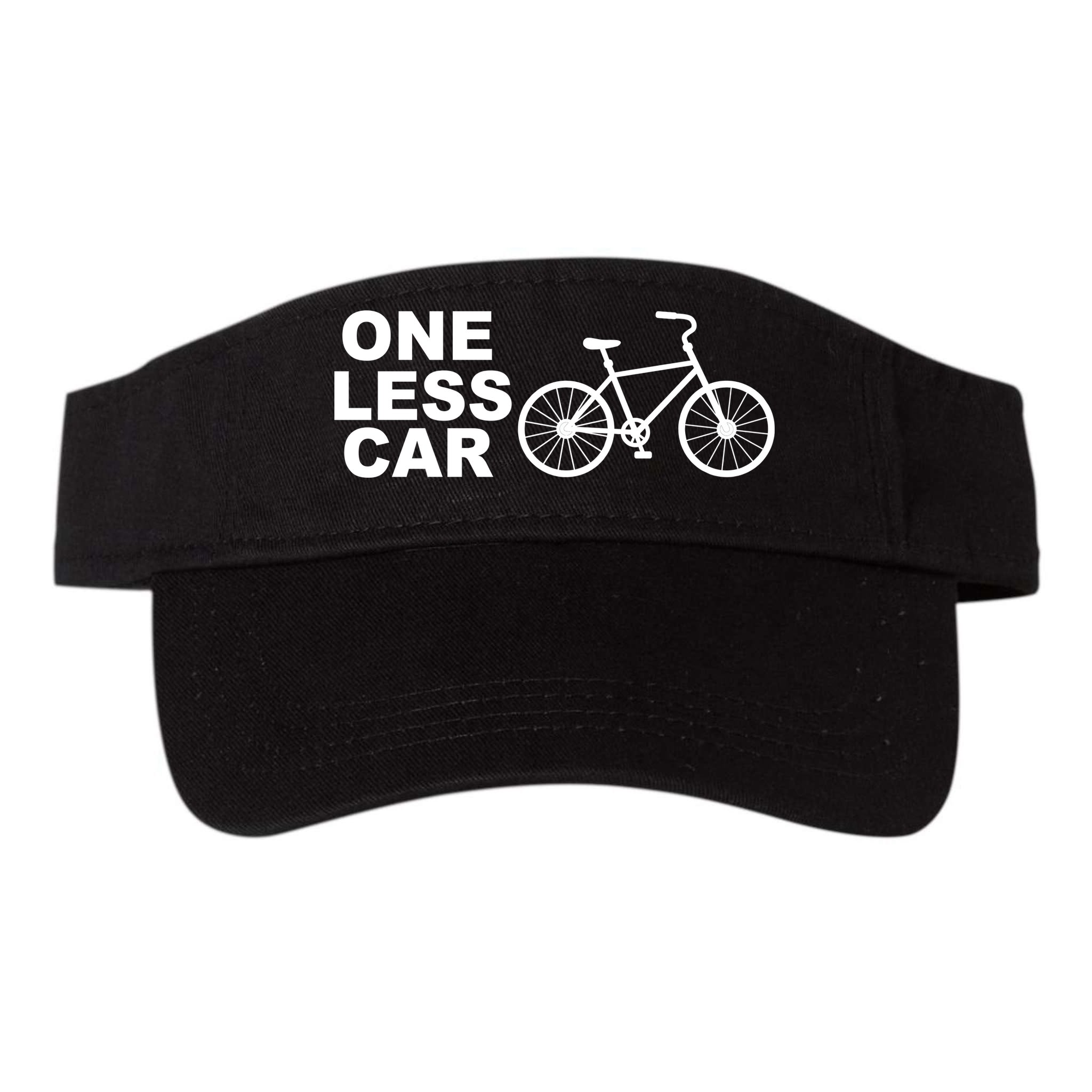 One Less Car Funny Cycling Visor