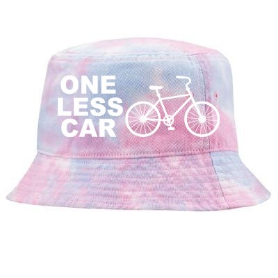 One Less Car Funny Cycling Tie-Dyed Bucket Hat