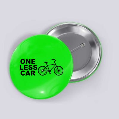 One Less Car Funny Cycling Button